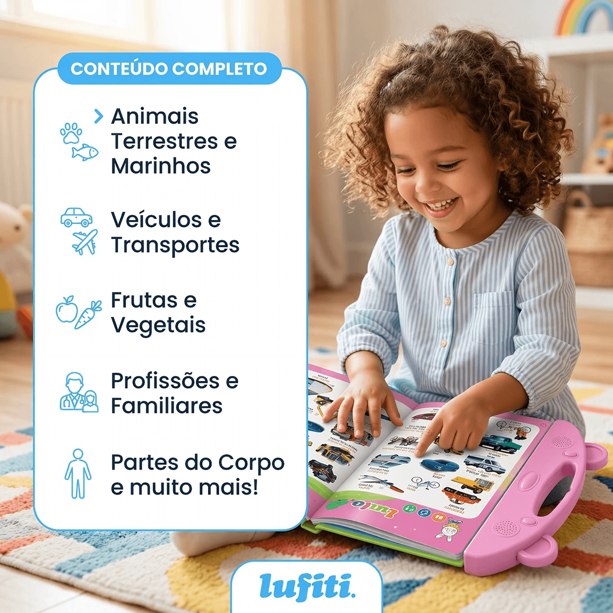SmartBook Interativo infantil - Lufiti.