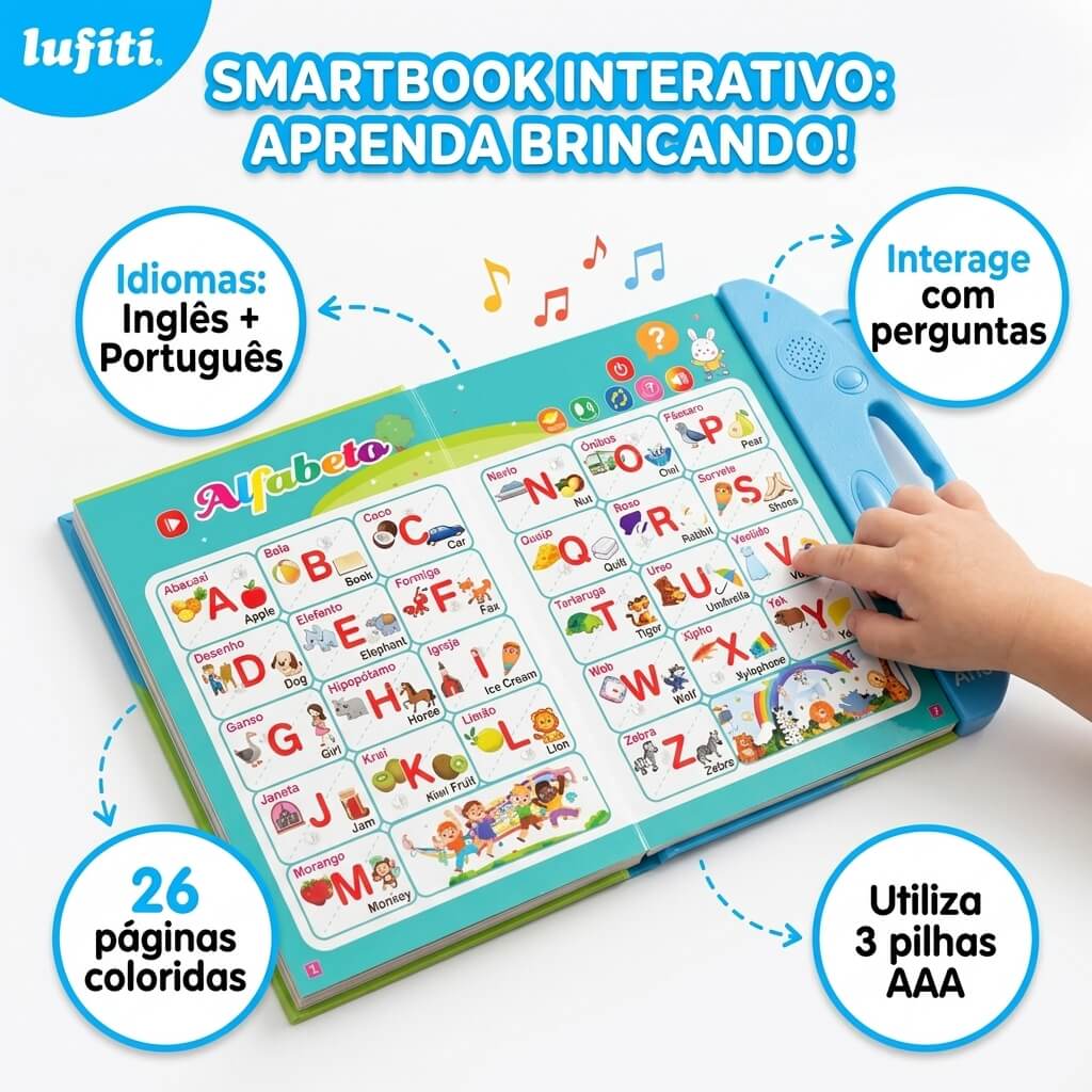 SmartBook Interativo infantil - Lufiti.