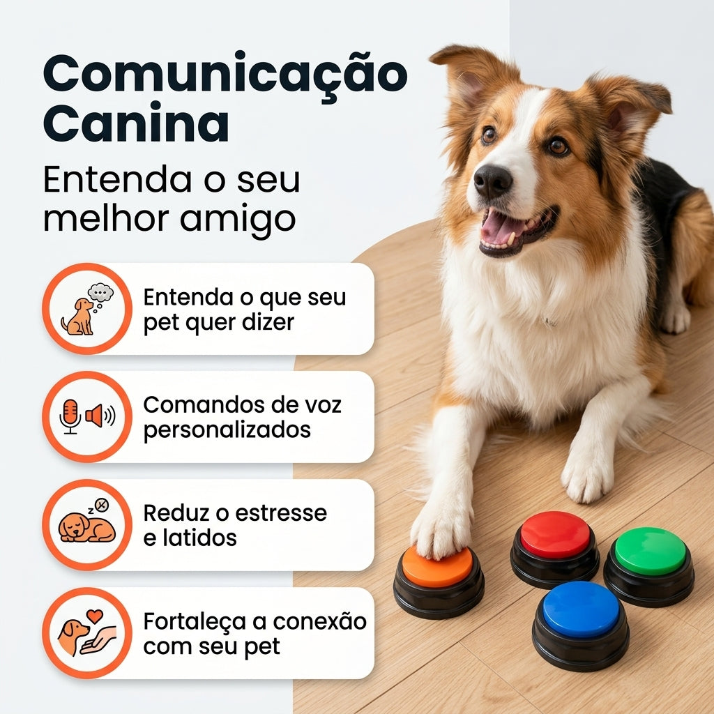 Botão De Gravação De Voz Para Comunicação Pet