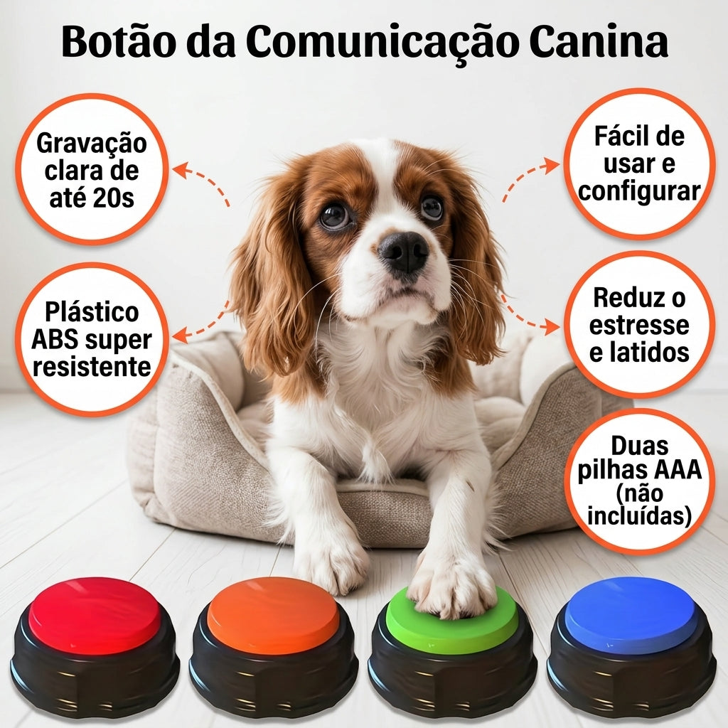 Botão De Gravação De Voz Para Comunicação Pet